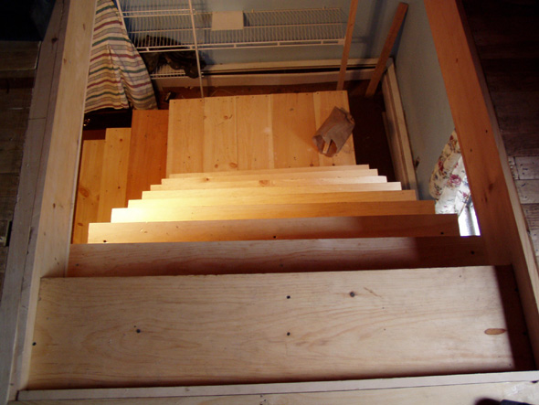 Looking downward from the attic landing.
