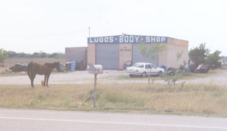 Lugos Body Shop is located on FM-88, north of M 15-N.  Lugos does good work at an affordable cost.