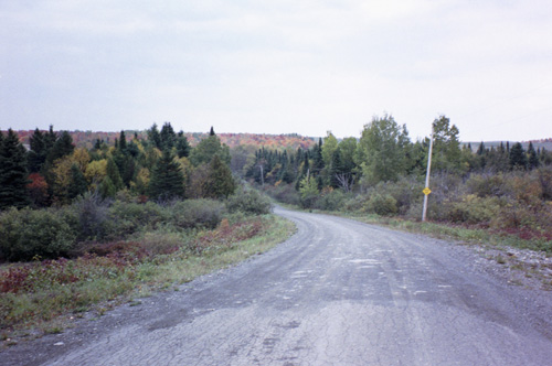 I lost my notes on this roll of film, but I think this is a view of Joe Lamarre Road as seen from the intersection of Strip Road and Joe Lamarre.