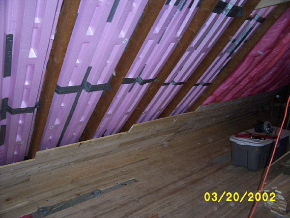 I'll hang the insulation before going any further than the first five bottom boards.