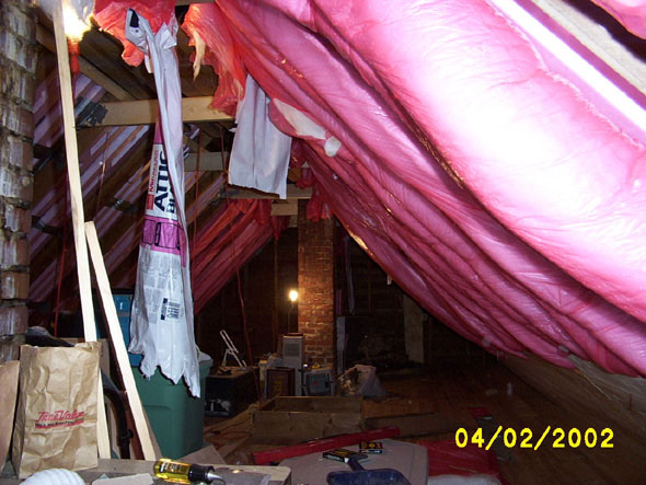 The shagginess on the top won't matter, as it will be boarded into the ceiling