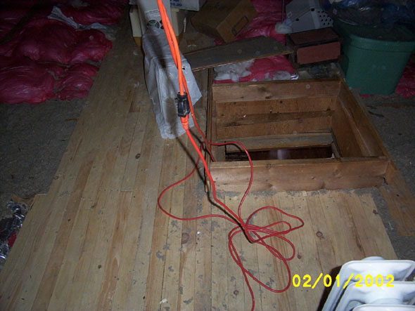 With the center of the attic floored, it is so much easier to get around up there.