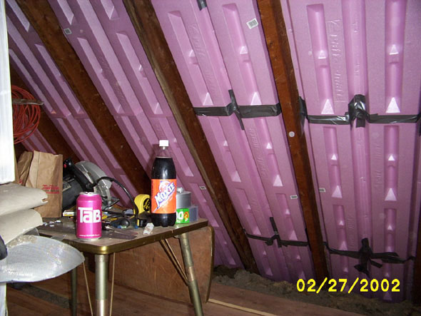 The vents will themselves by covered by an insulating blanket before the wall boards are nailed into place.
