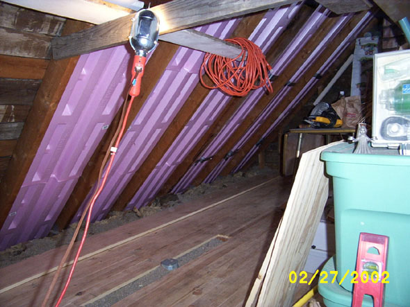 The attic rafter vents will extend up beyond the interior roof.