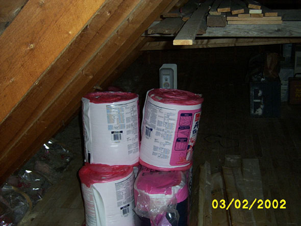Insulation awaiting installation.