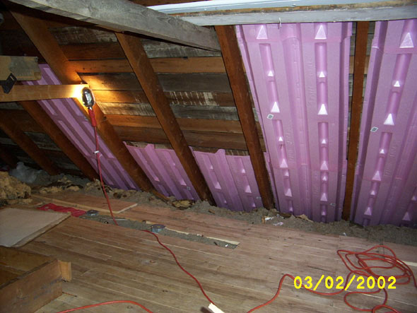 Moving along,  I'm hampered by the existing crossbeams.  I think I'll move the crossbeams up before installing too many more of the prop vents.