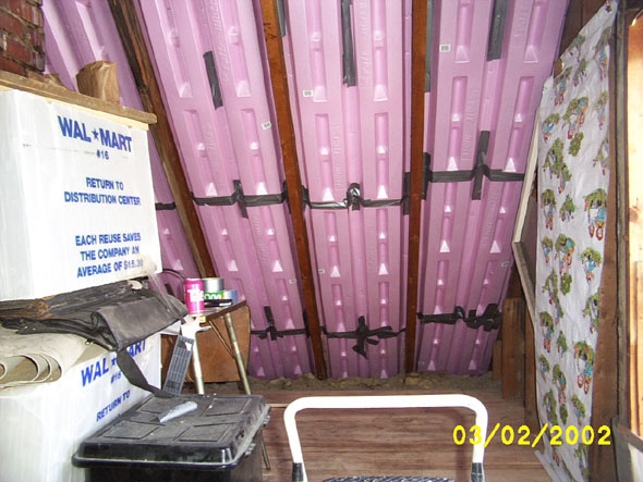 The northwest side of the attic.