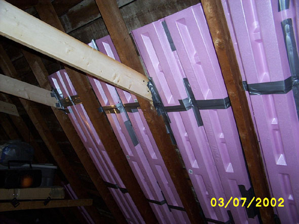 The prop vents will carry cool air up into the new attic space.