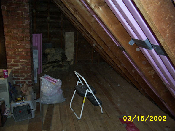 Southwest part of the attic.
