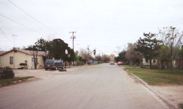 Above is a scene along E Southern Street.  At the far end of the street you can see St. Theresa of the Innocent Jesus, easily the most picturesque building in Edcouch.