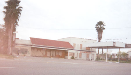 A closed service station.