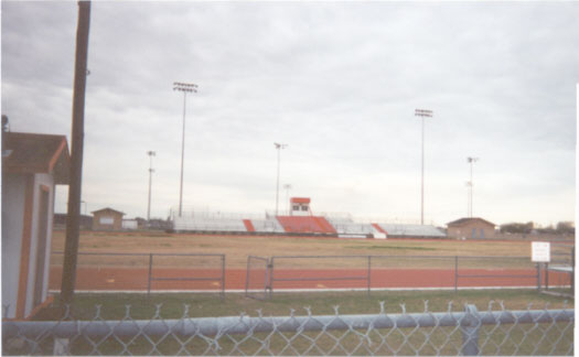 The La Villa Cardinals stadium sits just north of the high school.