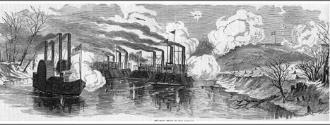 The bombardment of Fort Henry.