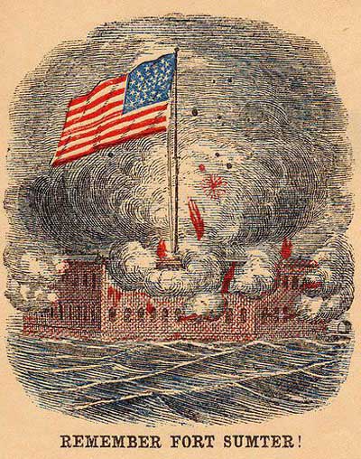 From an envelope of the era - Remember Fort Sumter!