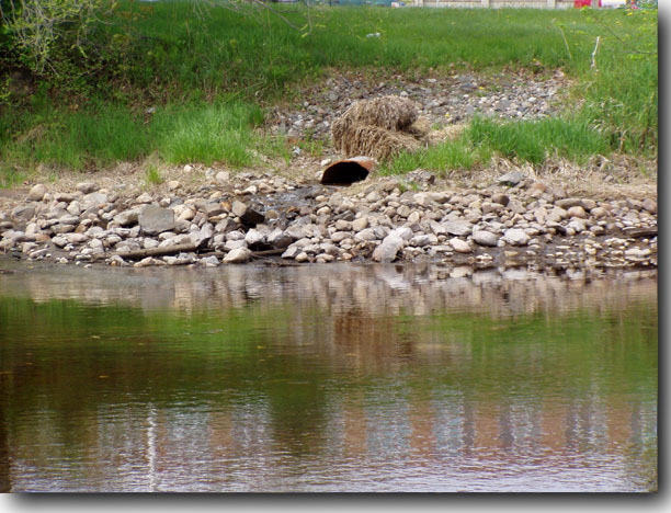 A last photograph of the storm drain leading from the mill property.