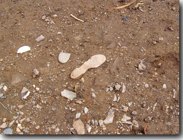 Shoe soles.