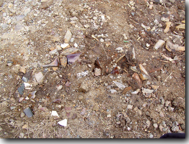 More glass and other debris.